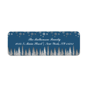 Feiertags-Silber und blaues Winter-Märchenland