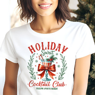 Feiertags-Spirit-Cocktail-Club-Weihnachts-Coquette Tri-Blend Shirt