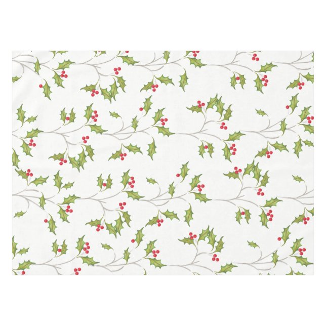 Feiertags-Stehtischdecke mit Holly Tischdecke (Vorderseite (Horizontal))