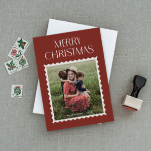 Feiertags-Stempel-Postkarte Feiertagskarte