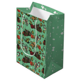 Feiertags-Süßigkeiten- Minze (Farbe) Mittlere Geschenktüte