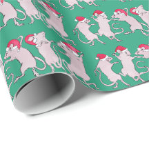 Feiertags-Tanzratten-Geschenkpapier