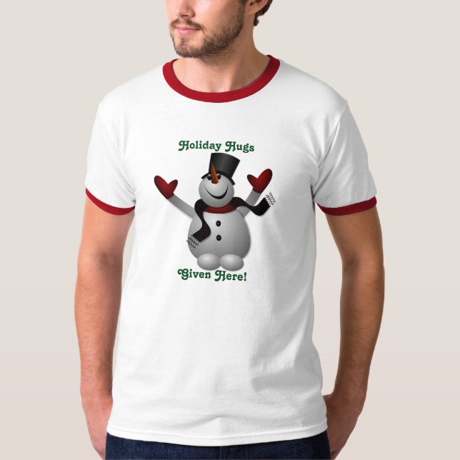 Feiertags-Umarmungen T-Shirt (Vorderseite)