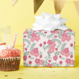Feiertags- und Valentinstags-Blumenmuster auf hell Geschenkpapier