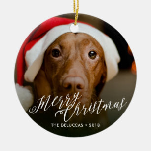 Feiertags-Verzierung *Merry Scriptmas* Keramik Ornament
