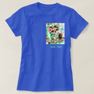 Feiertags weiblicher Chihuahua Strand Entspannung T-Shirt