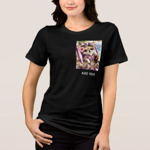 Feiertags weiblicher Chihuahua Strand Entspannung Tri-Blend Shirt