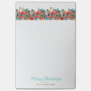 Feiertags-Weihnachten   merkt   klebrige Post-it Klebezettel