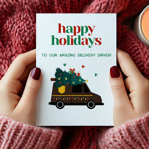 Feiertags-Weihnachts-Lieferfahrer-Dankeschön-Karte Feiertagskarte