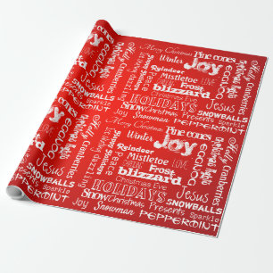 Feiertags-Weihnachts-Schlagworte Feuerball scharla Geschenkpapier