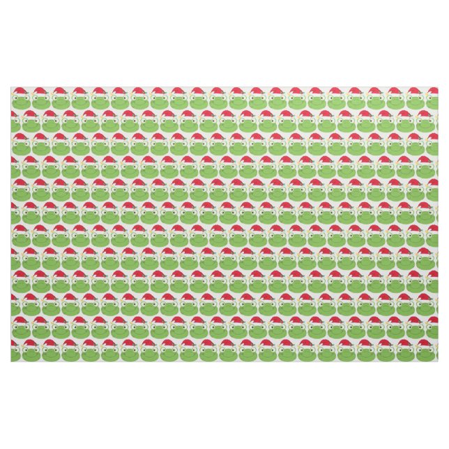 Feiertags-Weihnachtsfrosch-Muster-Gewebe Stoff (Yard (91,4 cm))