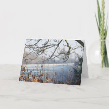 Feiertags-Weihnachtskarte - eisige Winter-Szene