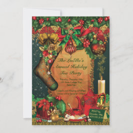 Feiertags-Weihnachtstee-Party Einladungen