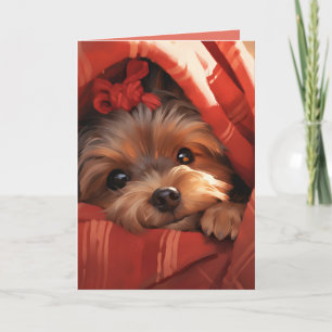 Feiertags Yorkshire Terrier Karte