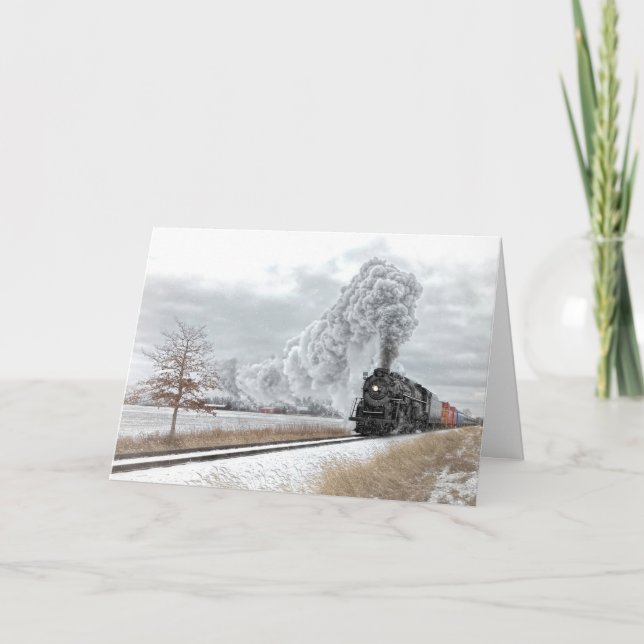 Feiertags-Zug-Feiertags-Karte Feiertagskarte (Vorderseite)