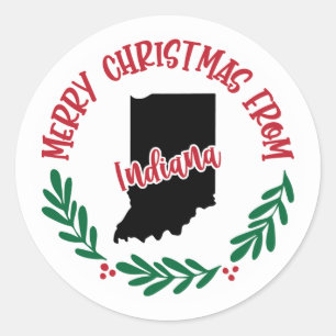 Feiertagsaufkleber aus Indiana Runder Aufkleber