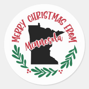 Feiertagsaufkleber aus Minnesota Runder Aufkleber