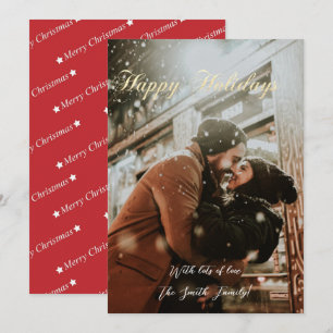 Feiertagsfoto rotes Frohe Weihnachten