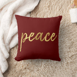 Feiertagsfrieden | Imitate Gold Foil Calligrafy Re Kissen
