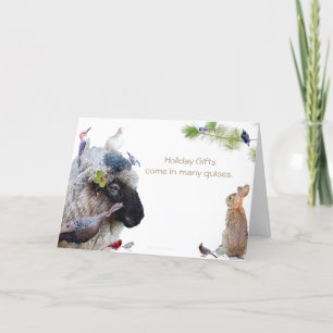 Feiertagsgeschenke kommen in vielen Verkleidungen: Feiertagskarte