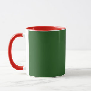 Feiertagsgrün mit roter Umrandung Tasse