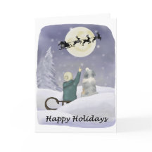 Feiertagskarte mit Australian Shepherd