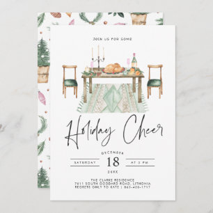 Feiertagskuchen  Weihnachtsessen Party Einladung