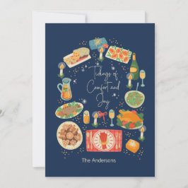 Feiertagsmahlzeiten - Komfort und Joy Holiday Card Feiertagskarte