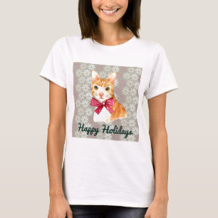 Feiertagsorange Tabby T-Shirt