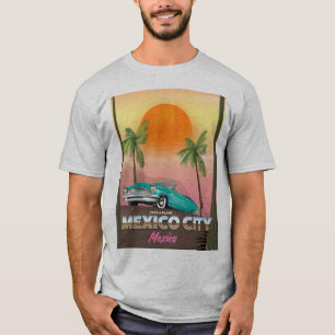Feiertagsplakat Mexiko City, Mexiko T-Shirt