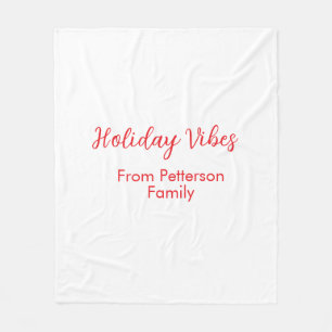Feiertagsstimmung rotes Weihnachten Familienname D Fleecedecke