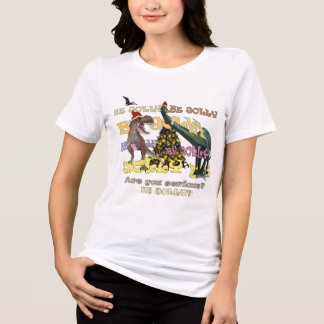 Feiertagsstress-Dinosaurier Tri-Blend Shirt