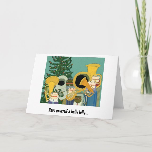 Feiertagsweihnachtskarte muscial feiertagskarte (Vorderseite)