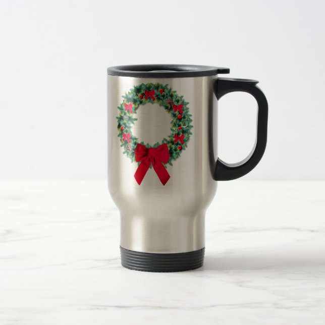 Feiertagwreath-Reise-Tasse Reisebecher (Rechts)