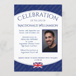 FEIERUNG DES Fotos zur Beerdigung von Lebensgemein Einladung