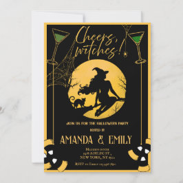 Feige, Hexen Girls Night Party Halloween Einladung