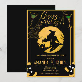 Feige, Hexen Girls Night Party Halloween Einladung