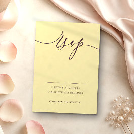Feige und Champagner zur Mitternacht Modern Bitte  RSVP Karte