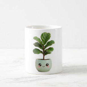 Feigen-Feige Kawaii Zimmerpflanze Tasse