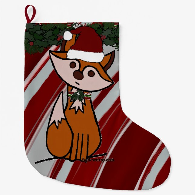 Feigen-Fuchs-Weihnachtsstrumpf Großer Weihnachtsstrumpf (Vorderseite)