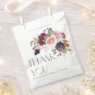 Feigen und Beeren Florale Hochzeitsdusche Danke sc Geschenktütchen