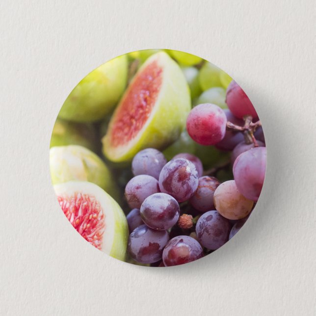 Feigen und Trauben, frisch Button (Vorderseite)