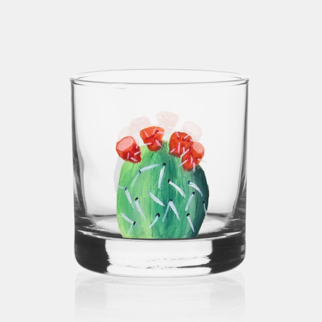 Feigenkaktus Whiskyglas (Vorderseite)