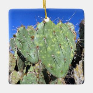 Feigenkaktusherzen Keramikornament