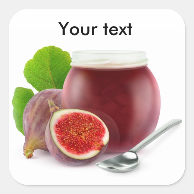Feigenstau Quadratischer Aufkleber (Vorderseite)