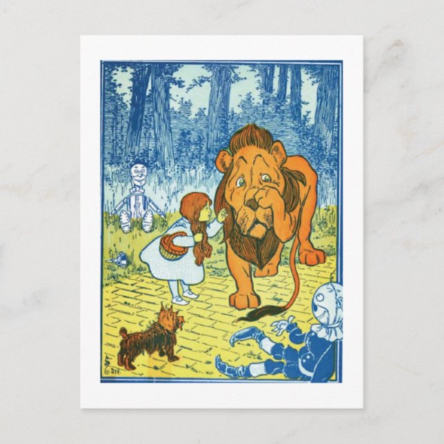 Feiger Löwe Postkarte (Vorderseite)
