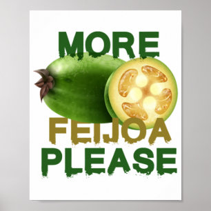FEIJOA FRUIT ! NIEDLICHES GESCHENK FÜR SELTENE OBS POSTER