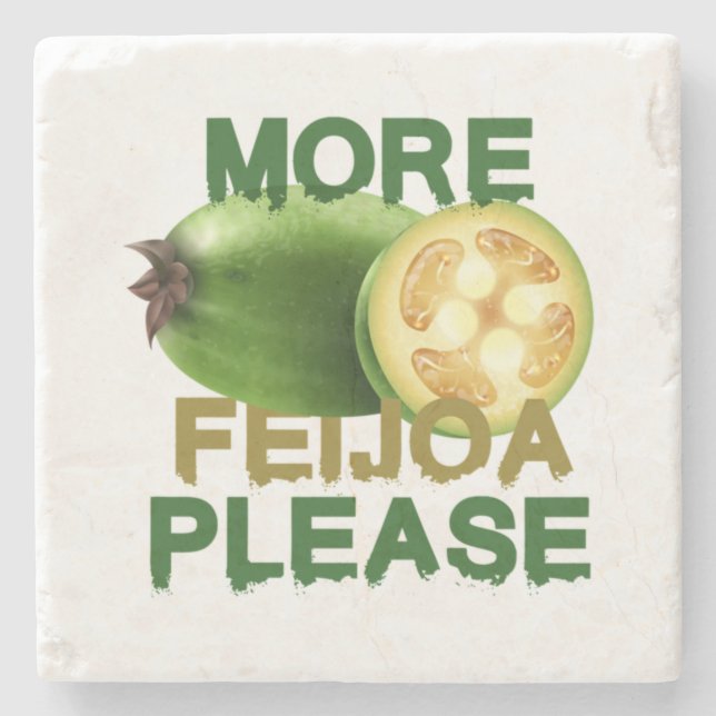FEIJOA FRUIT ! NIEDLICHES GESCHENK FÜR SELTENE OBS STEINUNTERSETZER (Vorderseite)