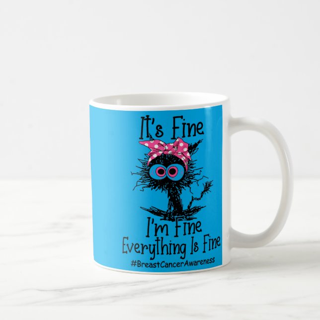 Fein Fein Alles Fein Brustkrebsbewusstsein Kaffeetasse (Rechts)