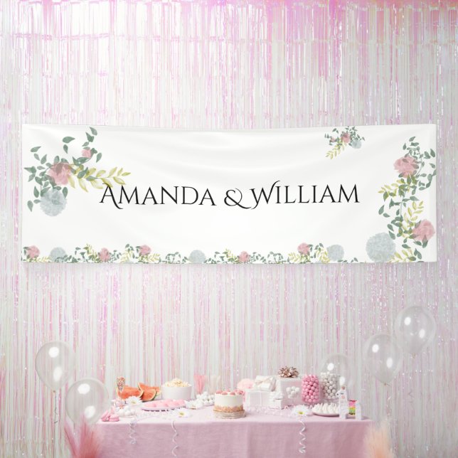 Fein geblüht Hochzeit Banner (Party)